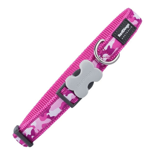 Kutya nyakörv Rózsaszín Dingo fukszia színű, terepmintás (2 x 31-47 cm)